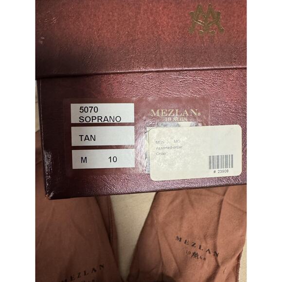 Mezlan Shoes Mens Size 10 Tan Soprano 5070 Leather Brogue Medallion Lace Up main image 4